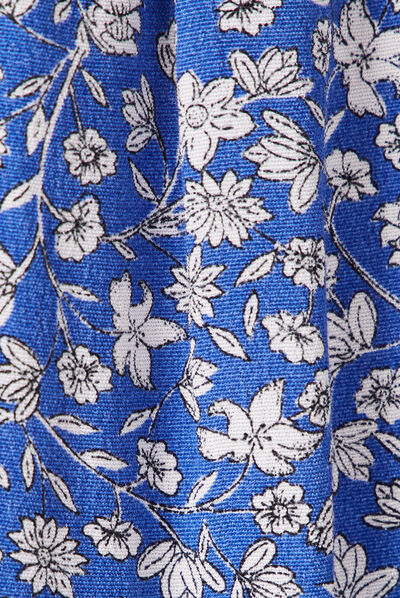 Blouse bretelles larges bleu femme