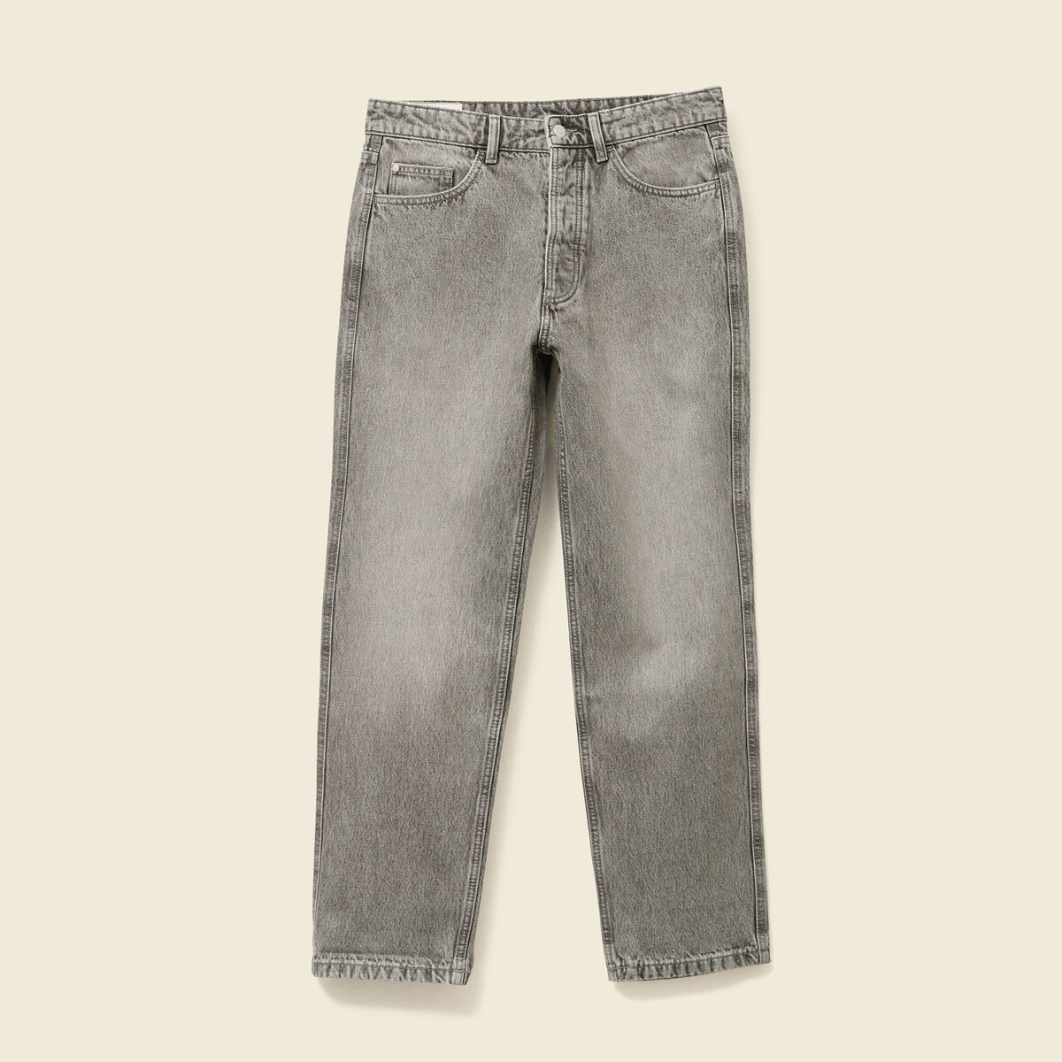 Jeans large relaxed denim gris homme
