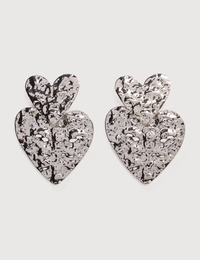 Boucles d'oreilles couleur argent femme