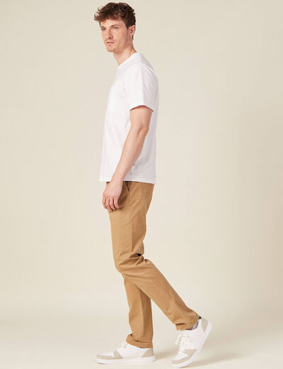 Pantalon chino straight vert kaki homme
