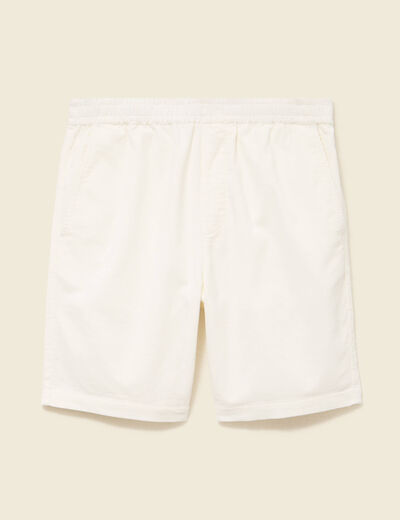 Bermuda en velours ecru homme