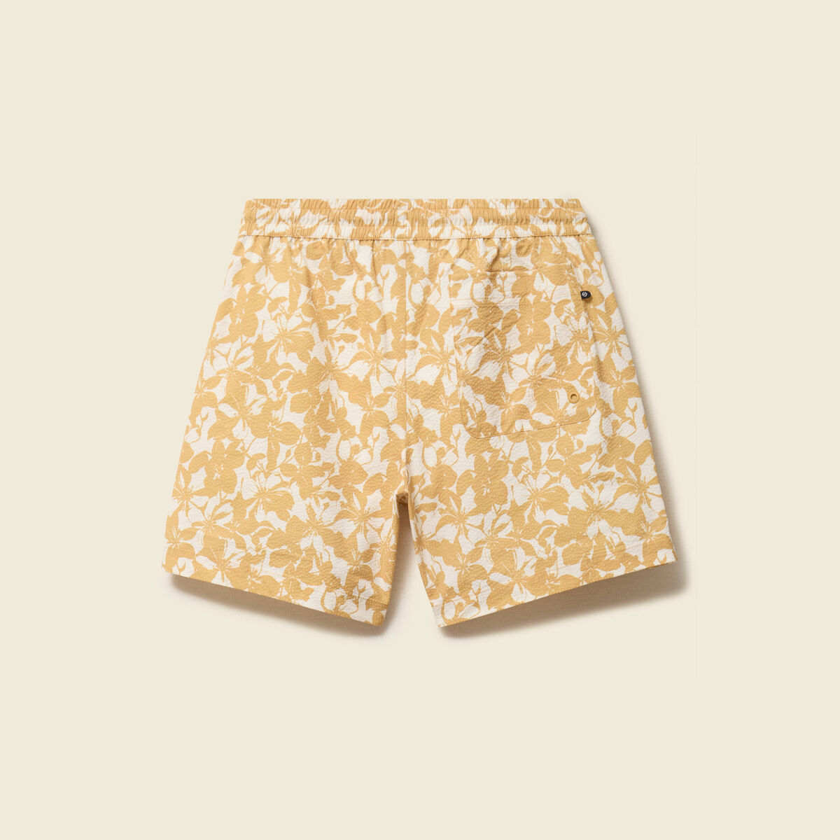 Maillot de bain doubl&eacute; jaune moutarde homme