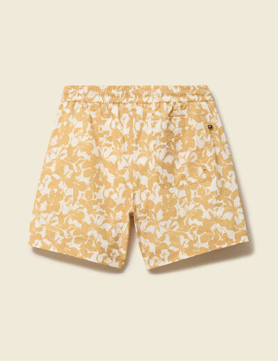 Maillot de bain doubl&eacute; jaune moutarde homme