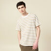 T-shirt ample en coton col rond beige fonce homme
