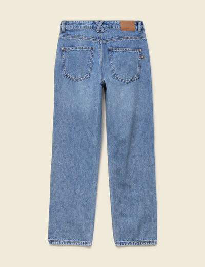 Jeans taille haute avec strass denim used femme