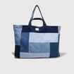 Sac cabas bandouli&egrave;re en coton jeans denim brut femme