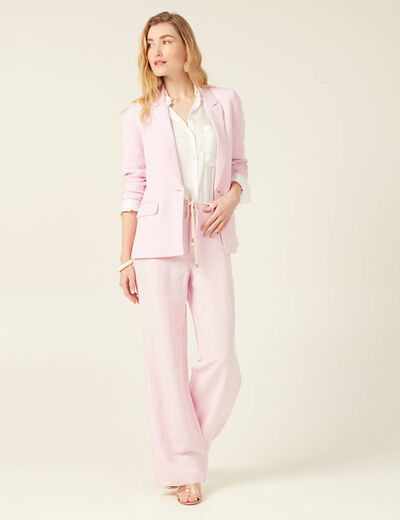 Veste blazer éco-responsable rose poudrée femme