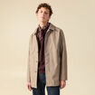 Trench en coton doubl&eacute; taupe homme