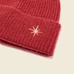 Bonnet tricoté orange foncé femme