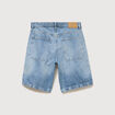 Bermuda en jean coton denim bleach homme