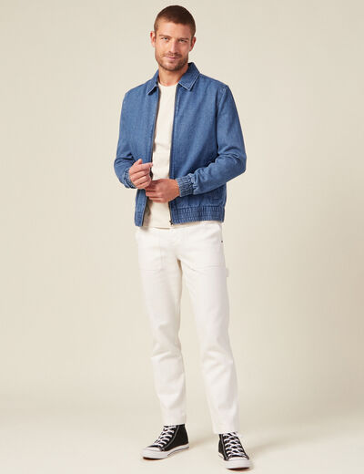 T-shirt manches courtes ecru homme