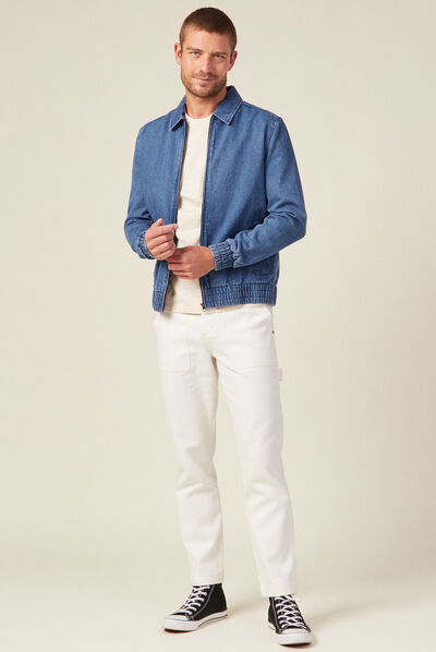 T-shirt manches courtes ecru homme