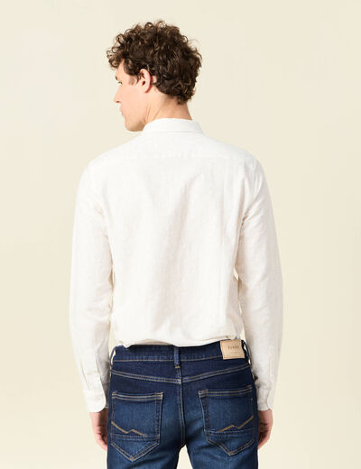 Chemise manches longues blanc homme
