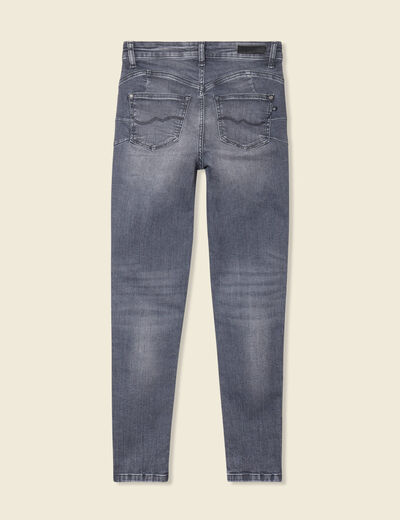 Jeans skinny éco-responsable denim gris clair femme