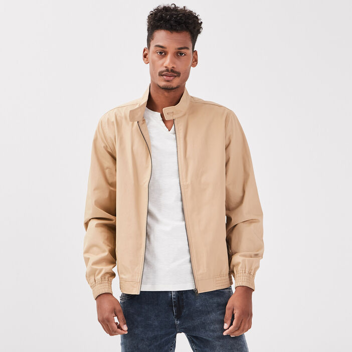 Veste teddy droite beige homme
