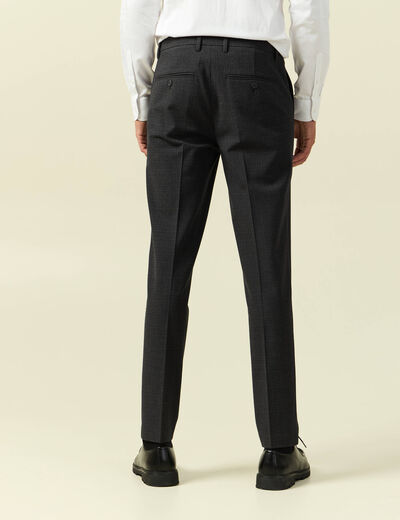 Pantalon chino droit longueur 32 noir homme