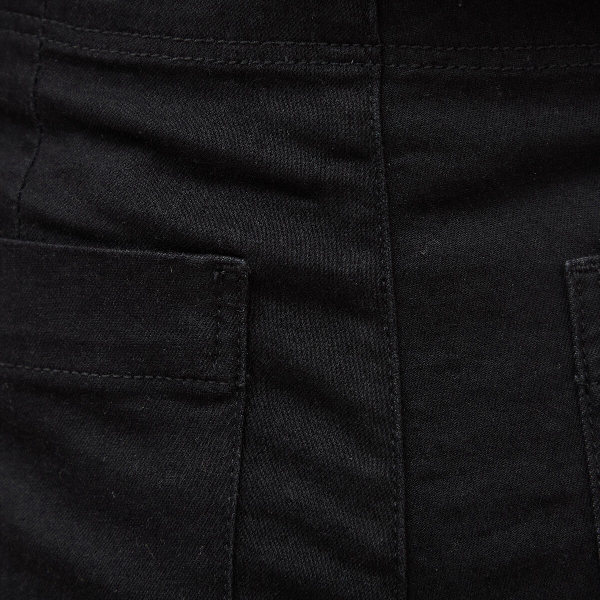 Jeans flare &agrave; pont denim noir femme