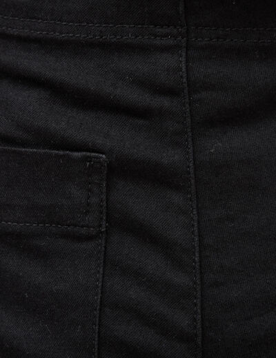 Jeans flare &agrave; pont denim noir femme