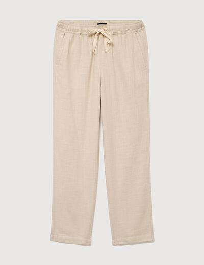 Pantalon straight en coton sable homme