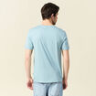 T-shirt manches courtes homme bleu pétrole homme