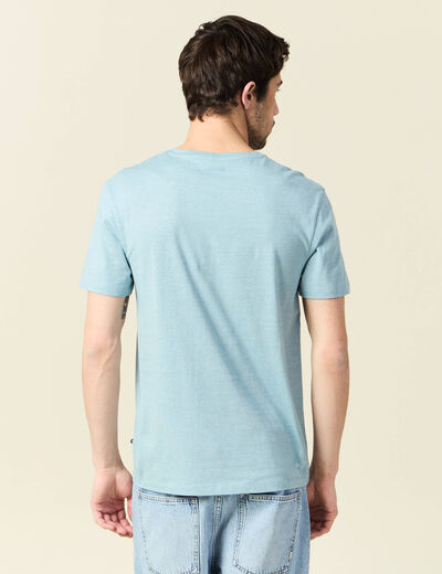 T-shirt manches courtes homme bleu pétrole homme