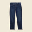 Jeans girlfriend taille haute denim dirty femme