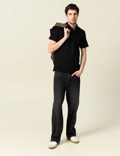 Polo manches courtes noir homme