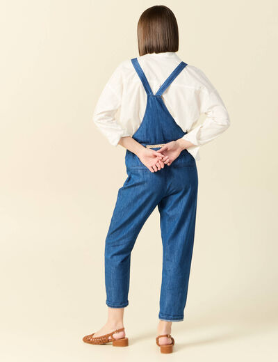 Salopette en denim denim stone femme