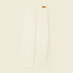 Jeans large taille haute denim blanc femme