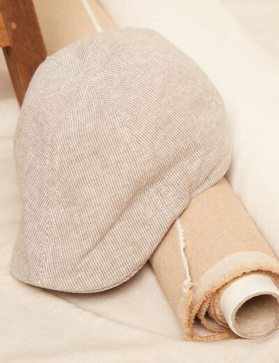 Casquette anglaise sable homme