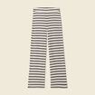 Pantalon large en tricot blanc femme