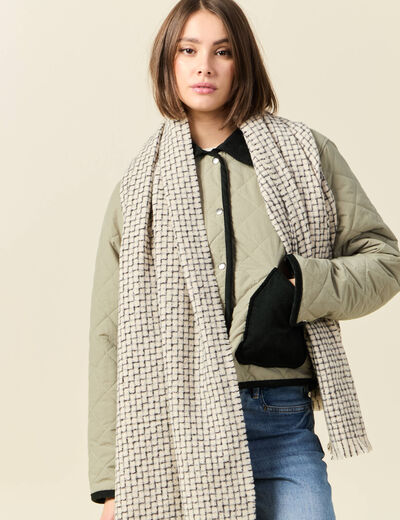 Écharpe ecru femme