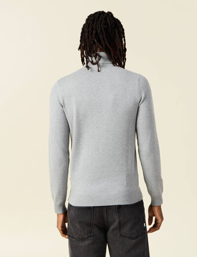 Pull manches longues gris foncé homme
