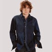 Surchemise droite manches longues denim brut homme