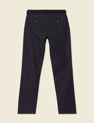 Pantalon chino straight bleu marine homme