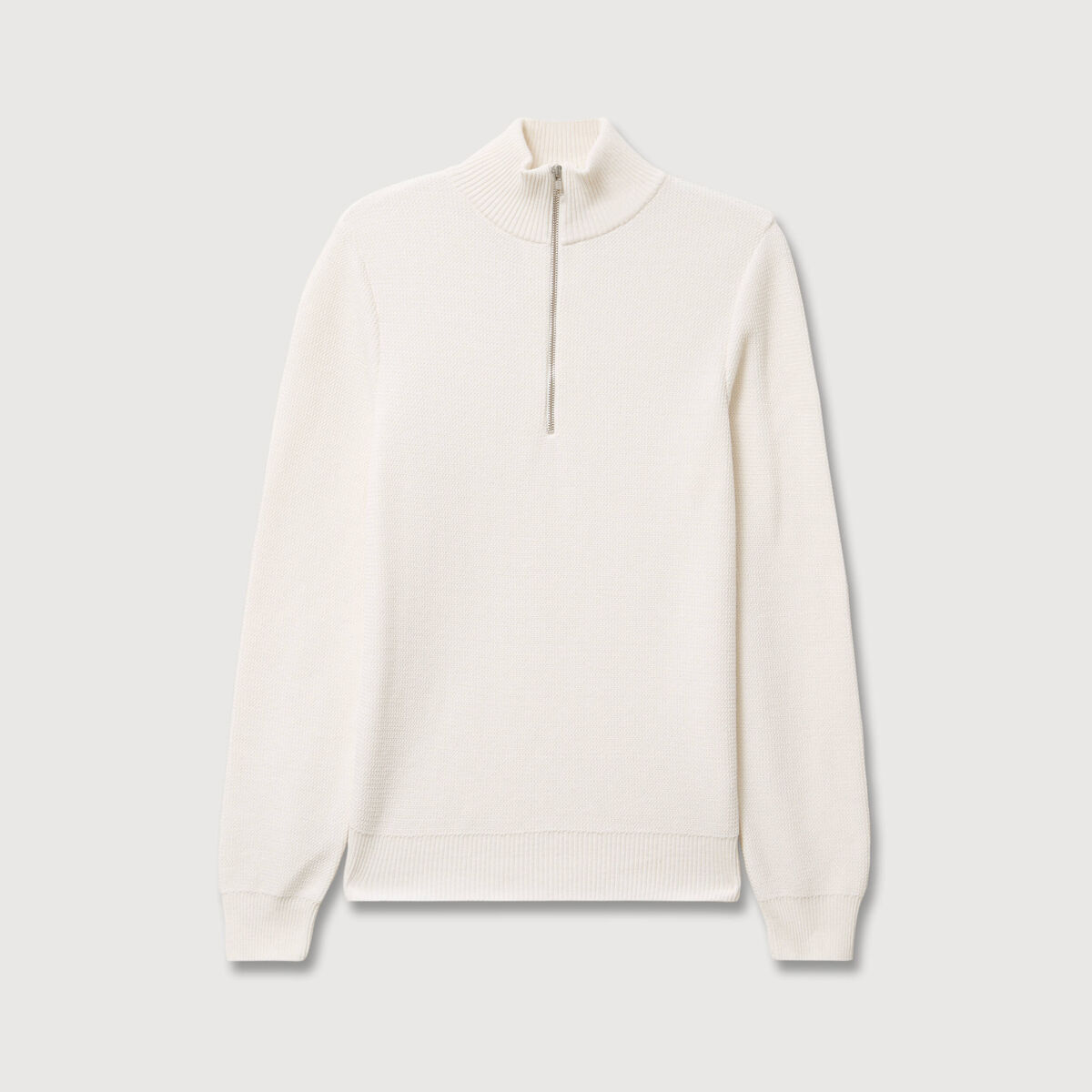 Pull col camionneur ecru homme