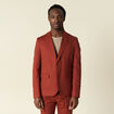 Veste blazer cintré marron cognac homme