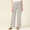 Pantalon large en tricot blanc femme