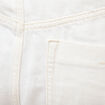 Jeans boyfriend ceintur&eacute; denim blanc femme