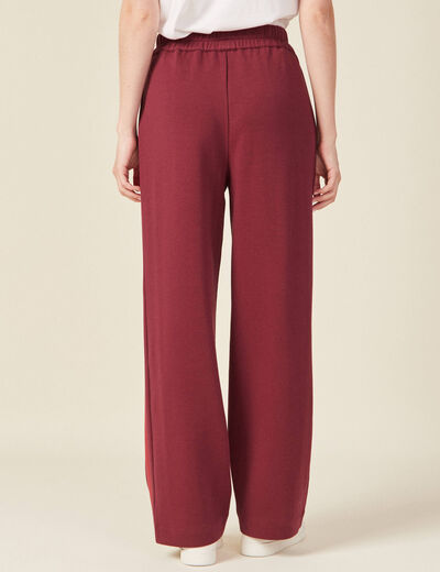 Pantalon jogging large prune femme