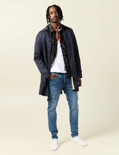 Jeans skinny tapered denim stone homme
