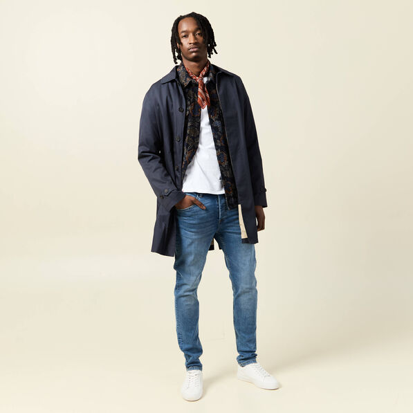 Jeans skinny tapered denim stone homme