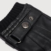 Gants en cuir avec doublure noir homme