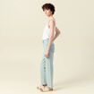 Jeans droit 7/8ème denim baby bleu femme