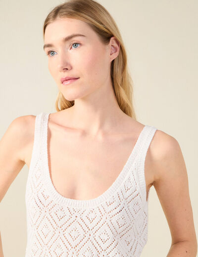 Pull débardeur éco-responsable creme femme