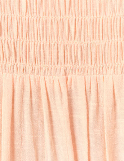 Chemise manches longues col montant rose champagne femme