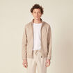 Blouson droit zipp&eacute; sable homme