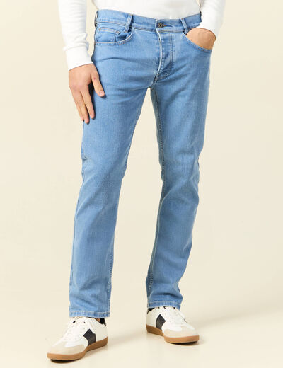 Jeans straight fabriqué en France denim stone homme