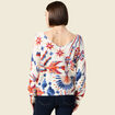 Pull col rond manches longues ecru femme