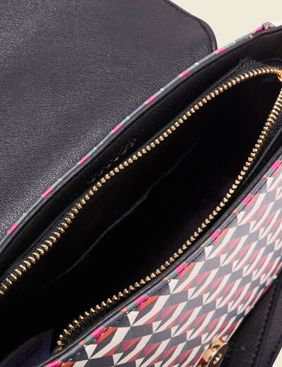Sac rond à bandoulière multicolore femme
